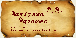 Marijana Marovac vizit kartica